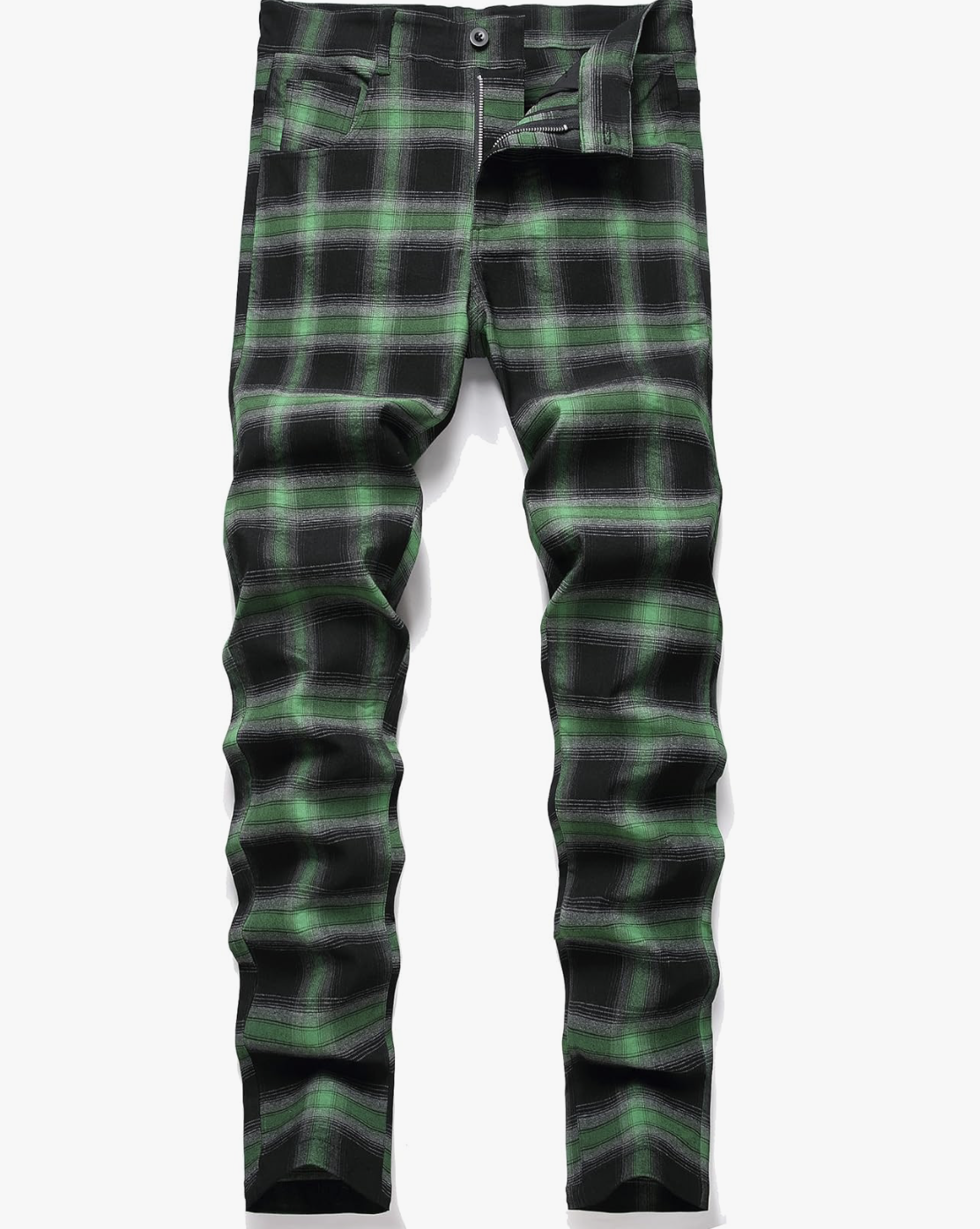 Bondage Pants - Green Plaid